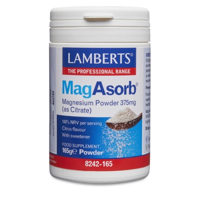 Lamberts MagAsorb Magnesium Citrate Powder 375mg 165g